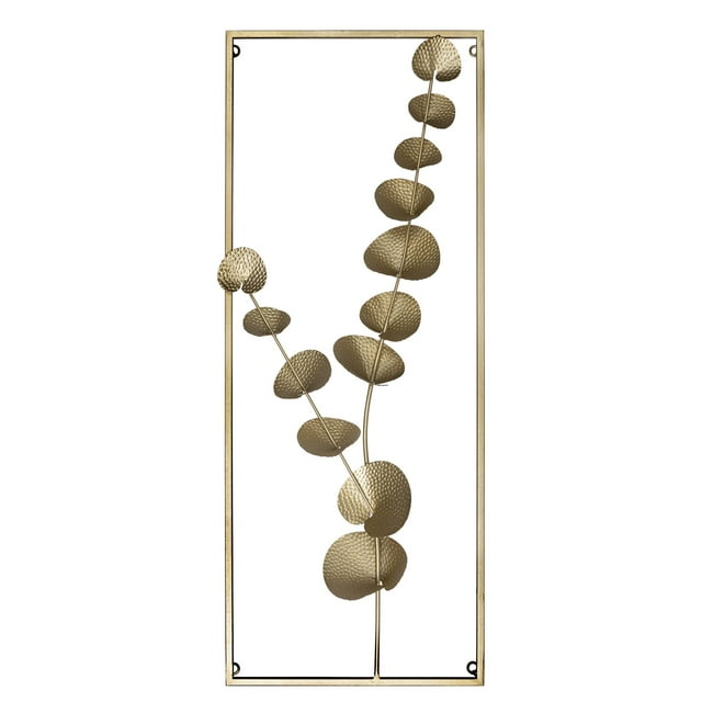 homeroots home decor 389880 Framed Metal Plant Wall Decor