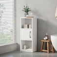thumbnail image 5 of Mainstays Bathroom Adjustable 3-Tiers MDF Dimensions 13.75" W x 10.5" D x 34.5" H Storage Shelf Unit Holds up to 15 lb Shelf Capacity, White, 1 Pack, 5 of 18