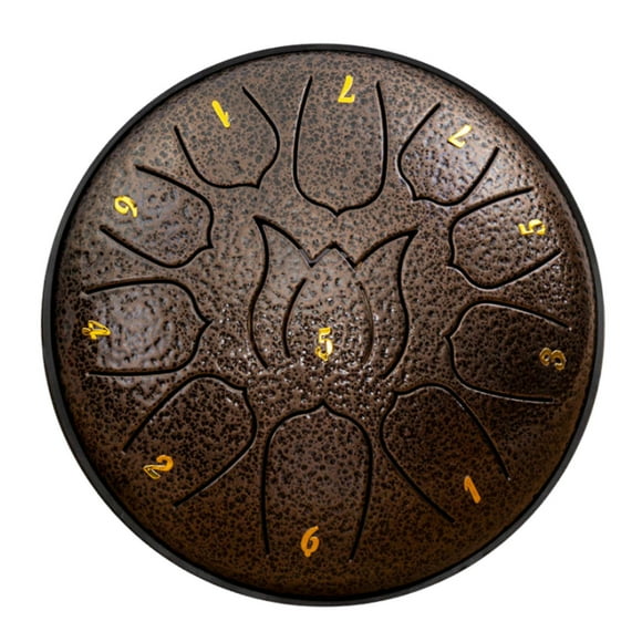 Leutsin Steel Tongue Drum,6 Inch 11 Notes Hand Drums with Bag Sticks Music Book, Sound Healing Instruments for Musical Education Entertainment Meditation Yoga Chakra ,Gift for Families