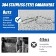 thumbnail image 2 of Large Carabiner Clip Hooks, 6pcs 6.2 inch Carabiners Heavy Duty, 304 Stainless Steel Spring Snap Hook Fits Camping Hanging Hiking Weight Lifting, Metal Clips for Rope or Chain, 2 of 6