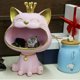 thumbnail image 4 of Caja de almacenamiento de resina con soporte para llaves de gato de la fortuna, decoración para tienda de oficina (rosa), 4 of 8