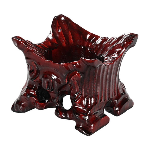 Soporte de exhibición de piedra de madera con base de bola de cristal, decoraciones hechas a mano, cristal moderno 10cm x 10cm