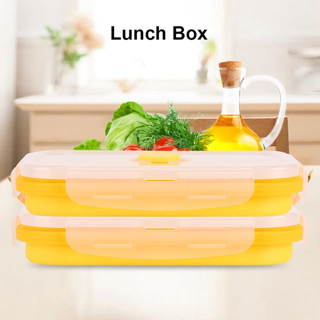 Fiambrera portátil plegable de silicona de 500ml recipiente plegable para almacenamiento de alimentos ANGGREK Otros