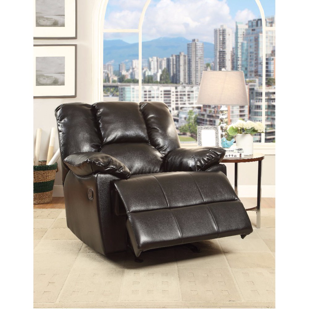 Glider Recliner, Black LeatherAire