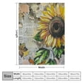 thumbnail image 4 of PRATYUS Sunflower Throw Blanket Gifts for Girls, Watercolor Farm Sunflower Soft Cozy Flannel Blanket for Kids Bedroom, Newspaper Fuzzy Blanket for Women Couch Bed Sofa Decor 40x50in, 4 of 6