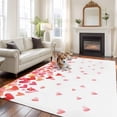 thumbnail image 2 of Large Area Rugs for Living Room Bedroom, Valentine's Day 8'x10' Rug Washable Carpet Runner Indoor Outdoor, Watercolor Love Modern Minimalist Boho Non Slip Floor Mats Rug for Kitchen, Patio, 2 of 8