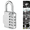 Silver,1pcs, variant on Combination Lock,Resettable 4 Digit Padlock with Combination, Waterproof Padlock Outdoor for School Gym Locker, Fence Gate, Toolbox,Black