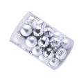 thumbnail image 5 of Yuarrent Adornos de bolas de árbol de Navidad, combinación de adornos de Bolas de plástico de 4cm, decoración de de fiesta en casa, 34 Uds. plata 2piezas Yuarrent CBP134894, 5 of 5
