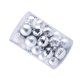 thumbnail image 1 of Advancent 34 Uds bola de Navidad árbol de Navidad colgante bola de adorno de plástico hogar Oficina Navidad boda vacaciones decoración Kits de decoración para fiestas plata Advancent HA8971-05B, 1 of 6