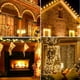 thumbnail image 4 of Guirnalda de luces solares, 12 m, 120 luces LED, decoración, 8 modos, guirnalda solar para exteriores para Halloween, jardín, árbol de Navidad, patio, banquete (blanco cálido), 4 of 5