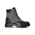 thumbnail image 3 of LAUREN RALPH LAUREN Womens Black Logo Lug Sole Padded Carlee Round Toe Block Heel Lace-Up Leather Booties 6, 3 of 3