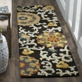 thumbnail image 2 of SAFAVIEH Blossom Danny Floral Wool Runner Rug, Charcoal/Multi, 2'3" x 8', 2 of 5