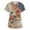 03-Complexion, variant on 250 Anniversary USA Scrub V-Neck Tops for Women, Fourth of July Soft Stretch Women's Tops Easy Care with Pockets 03-Complexion L