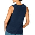 thumbnail image 4 of Sleeveless Women Solid Color V-Neck Knit Vest Sweater, 4 of 5