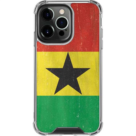 Skinit Countries of the World Ghana Flag Distressed iPhone 13 Pro Clear Case