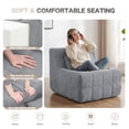 thumbnail image 5 of FLOGUOR Single Floor Sofa Chair, Boneless Sofa Cloud Couch, Chenille Modular Accent Chair with High Resilience Sponge Armless  Chair for Living Room Bedroom No Assembly Required Grey, 5 of 7