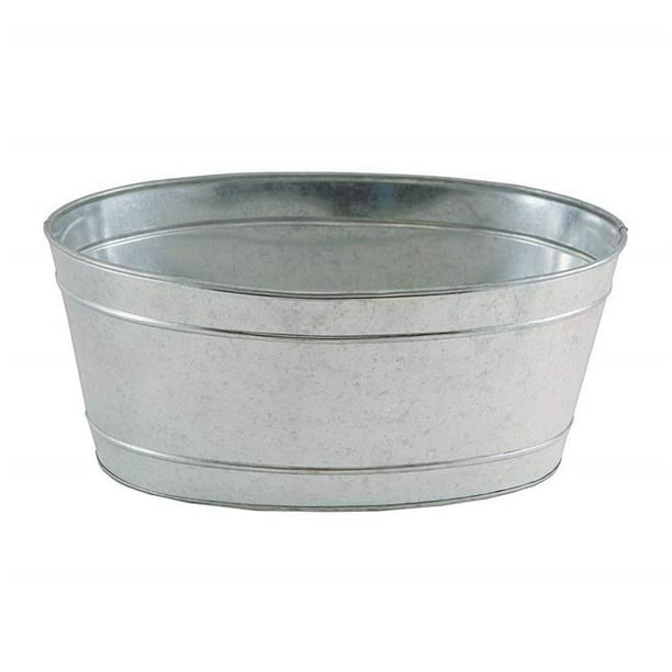 Achla C51M Mini Oval Galvanized Tub