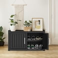 thumbnail image 5 of FICARTS Double - Door Shoe Cabinet with Storage Bench - Waterproof, UV - Resistant, Adjustable Shelves - Black, 5 of 9