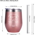 thumbnail image 2 of Inspiration 1962 60th Birthday Gift for Woman Man Wife Sister Mom 12 Ounce Double Wall Insulted Rose Gold Stainless Steel Wine Tumbler 60 Years Old Birthday Present, 2 of 6