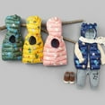 thumbnail image 4 of Esaierr 9M-5Y Boys Girls Cartoon Print Sleeveless Jacket for Baby Toddler Kids,Vest Jacket,Fall Winter down Jacket down Coats,Solid Color Zipper Waistcoat, 4 of 5