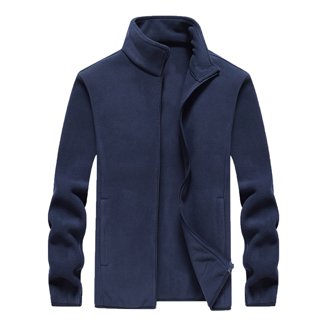 HA YTH Full Zip Fleece Jacket - Navy Blue, Soft Polyester Fleece With Front Pockets (Size M)