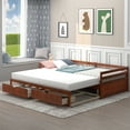 thumbnail image 5 of Costway Solid Wood, MDF, Engineered Wood Plywood Includes Hardware Twin to King size Daybed Cherry, 5 of 9