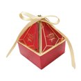 thumbnail image 1 of 50Pcs Candy Box with Ribbon Container Paper Chocolate Cookie Box For Women Packaging Boxes Party Baby Shower Favor Decorations Supplies Red L, 1 of 7