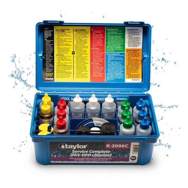 Kit completo de análisis de agua para piscina Taylor K-2006C