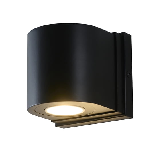 Design Living Wall Sconce, Satin Black, 4.35" x 4.35" x 4"