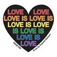 thumbnail image 1 of LOVE IS LOVE STICKER - LOVE Heart Weather Resistant Long Lasting In / Out Door Die-Cut Decal STICKER - 2", 1 of 1