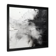 thumbnail image 3 of Designart "Abstract Element Fight In Black And White" Abstract Shapes Picture Framed Canvas Wall Art, 3 of 5