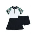 thumbnail image 3 of vastwit Girls 2 Piece Swimsuit Short Sleeve Swim Dress with Bottoms Set Beach Sports Swimwear Summer Lily Pink 6, 3 of 7