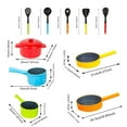 thumbnail image 3 of Kids Kitchen Toy Accessories Toddler Pretend Cooking Playset With Play Pots Pans Utensils Cookware Toys Play Food Set Canned Toy Vegetables Learning Gift For Girls Boys, 3 of 6