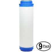 9-Pack Replacement for AMPAC USA APRO6-P Granular Activated Carbon Filter - Universal 10-inch Cartridge for Ampac USA Reverse Osmosis Five Stages = - Denali Pure Brand