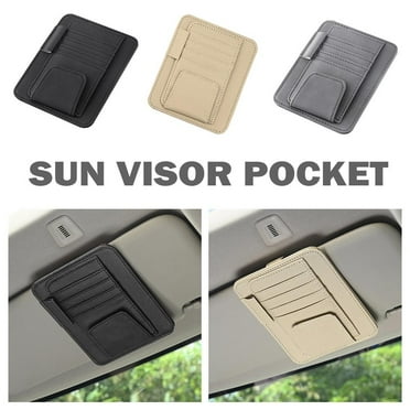 QHUDLV Car Sun Visor Organizer,Multi-Pocket Auto Interior Pocket Organizer