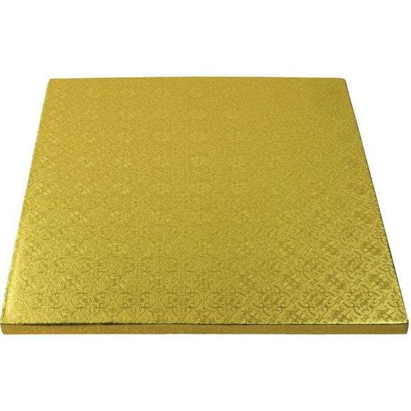 Decora 16" Square X 1/2" Thick Cake Board - Gold - Pack of 12 - Elevate Your Cake Presentations (12ct)