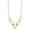 Yellow Plated Silver, variant on 0.60 Cts Pearl 925 Sterling Silver Gold Vermeil Realistic Stag Head Face Women Valentines Day Gifts Chain Necklace