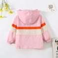 thumbnail image 4 of bbymog Girls Rain Jacket Outdoor Waterproof Long Sleeve Boys Raincoat Hooded Windbreaker Jackets for Girls Fall Clothes for Kids Pink B 4 Years, 4 of 9