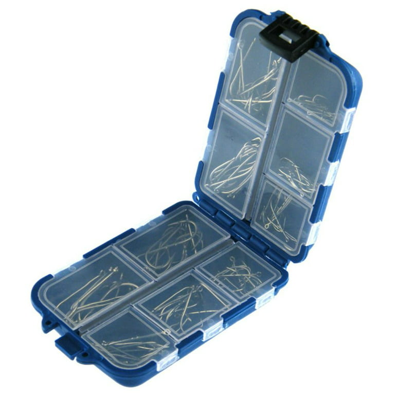 100pcs Plastic 10 Compartments DIY Bait Tackle Box Fishing Lure