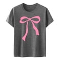 thumbnail image 4 of YDLCAFD Custom T Shirts Front and Back Women's Stylish Printed Crew Neck T Shirt, 4 of 4