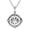 White, variant on Wanderer’s Guide Sterling Silver Compass Green Turquoise Inlaid Necklace