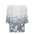 thumbnail image 6 of JTZGDY Sequin Tops for Women Plus Size 3/4 Sleeves Glitter Sparkly Printed Sexy V Neck Basic T-Shirts Dressy Casual Summer Oversized Tunic Blouse Multicolor#08 XXXXXL, 6 of 6
