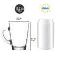 thumbnail image 7 of LAV Clear Tea Cups with Handle, Glass Coffee Mugs, Drinkware Set of 6, 10.25 fl oz., 7 of 7