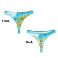 thumbnail image 3 of Fotbe World Map With Animals Landmarks Tanga Sin Costuras para Mujer con Estampado – Panties Invisibles, Transpirables y Cómodos para Uso Diario-4X-Large, 3 of 6