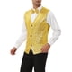 thumbnail image 4 of INSPIRE CHIC Chaleco de lentejuelas brillantes para hombres, conjunto de traje con corbata de moño M dorado, 4 of 6