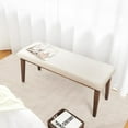 thumbnail image 6 of ZALIX Upholstered Bench for Bedroom End of Bed,42.5-inch Entryway Bench for Living  Bench with Padded Seat and Solid Wood Leg for Kitchen  and Hallway (Bench, Beige), 6 of 7
