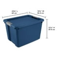 thumbnail image 2 of Sterilite Large Storage Bin, 20 Gallon Plastic Storage Container with Latch Lid, Blue, 2 of 12