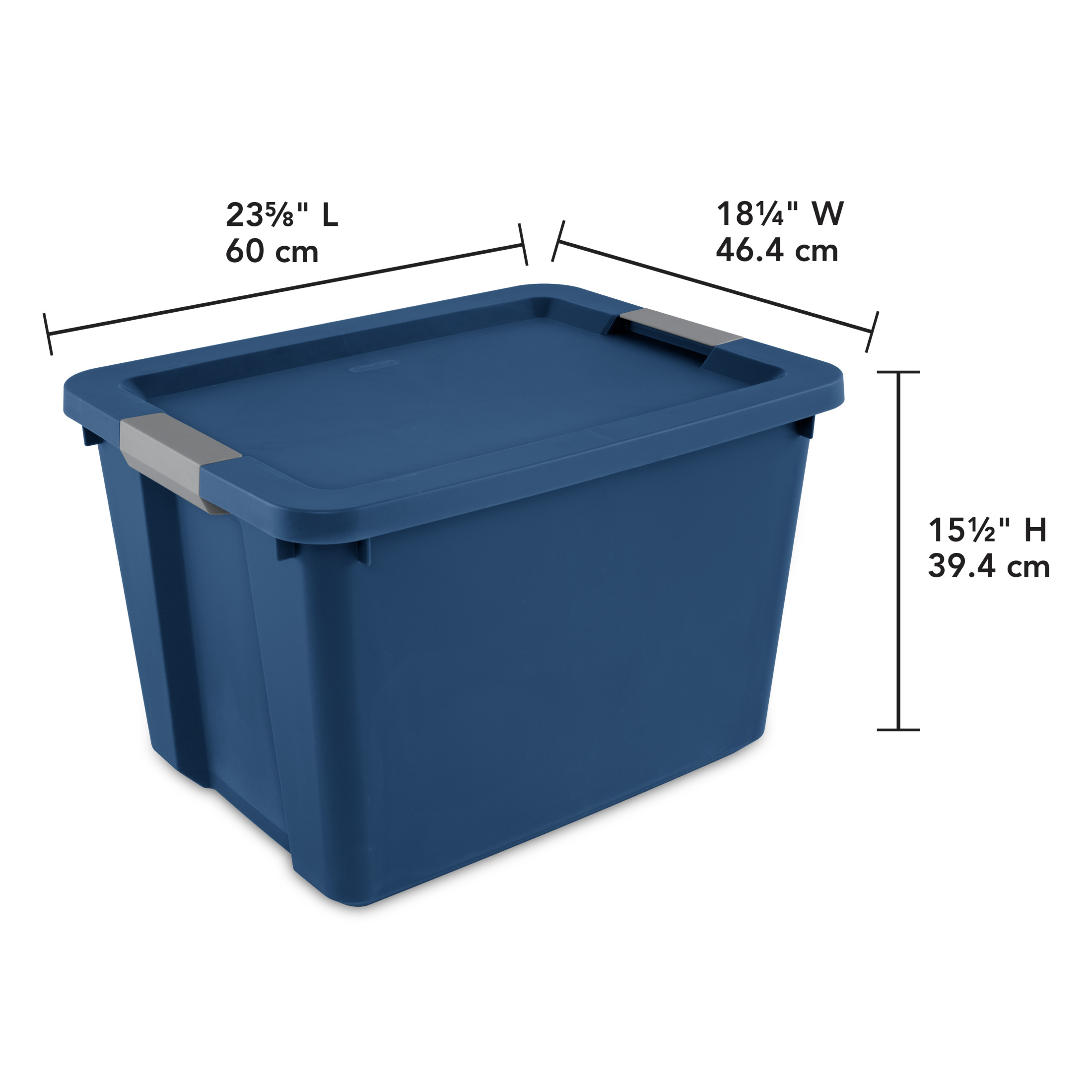 Sterilite 20-Gallon Latching Storage Tote, Blue, 6-Pack photo 2