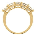 thumbnail image 5 of 2.5 ctw Wedding Band for Women - 18K Yellow Gold Natural Morganite Stackable Eternity Ring, 5 of 6