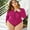 Purple, variant on Women's Plus size Rashguard One Piece Swimsuit Zipper Surfing Shirt Sun Protection
